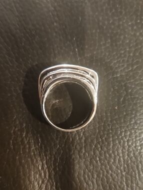 Stacked Band Ring - Silver Toned